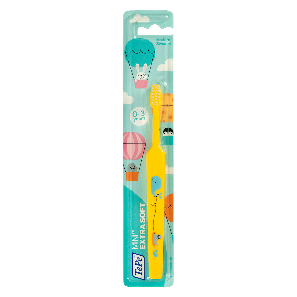 TePe Mini tandborste 0-3 år, blandade färger