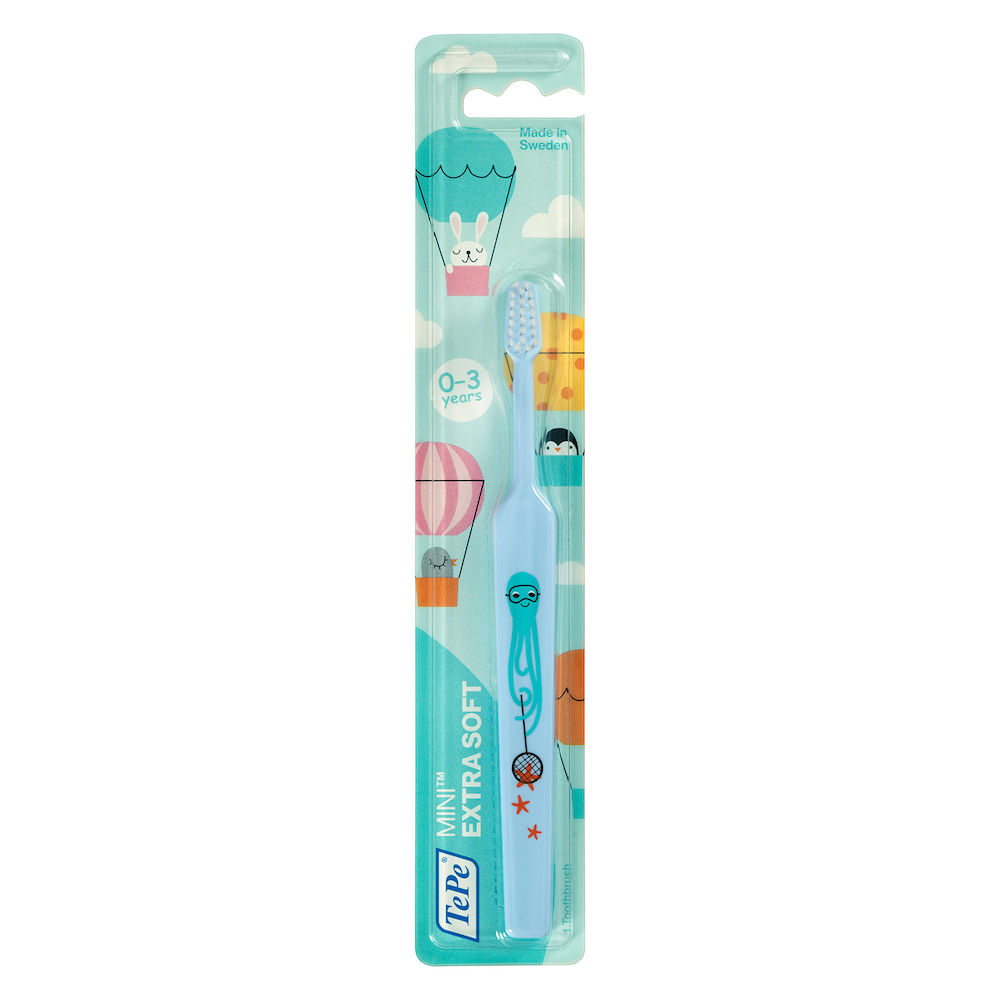 TePe Mini tandborste 0-3 år, blandade färger