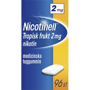 Nicotinell Tropisk frukt medicinskt tuggummi 2 mg 96 st