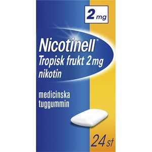 Nicotinell Tropisk frukt medicinskt tuggummi 2 mg 24 st