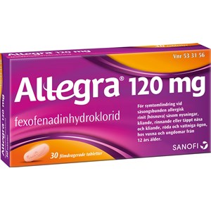 Allegra filmdragerad tablett 120 mg 30 st