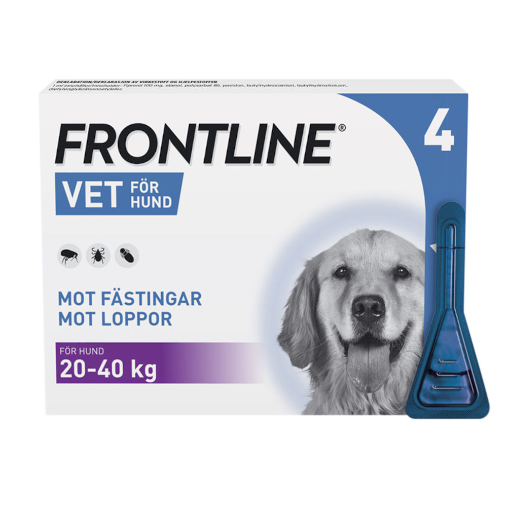 Frontline Vet. Spot-on lösning för hund 20-40 kg 100 mg/ml 4 x 2,68 ml