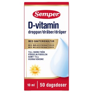 Semper magdroppar D-vitamin 10 ml 50 doser