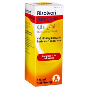 Bisolvon oral lösning jordgubb 0,8 mg/ml 125 ml