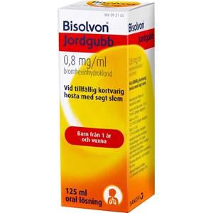 Bisolvon oral lösning jordgubb 0,8 mg/ml 125 ml