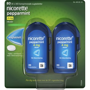 Nicorette Pepparmint sugtablett 4 mg 80 st