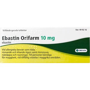 Ebastin Orifarm filmdragerad tablett 10 mg 10 st