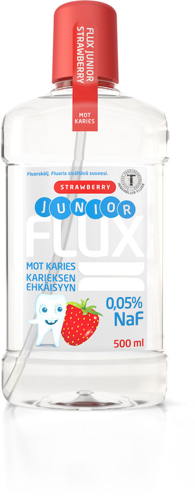 Flux Junior Fluorskölj 0,05% NaF Jordgubb 500ml