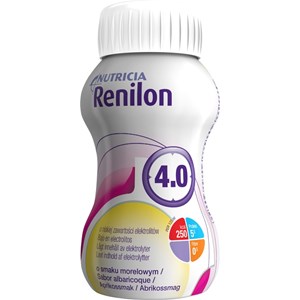 Renilon 4.0 för patienter med akut och kronisk njursjukdom som kräver proteinrestriktion aprikos 4x125milliliter