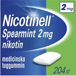 Nicotinell Spearmint medicinskt tuggummi 2 mg 204 st