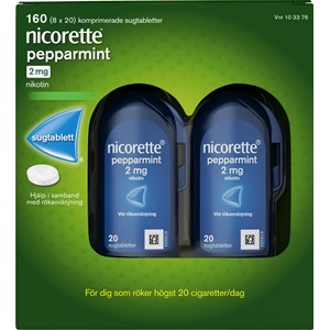 Nicorette Pepparmint komprimerad sugtablett 2 mg 160 st