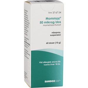 Mommox nässpray 50 µg/dos 60 doser