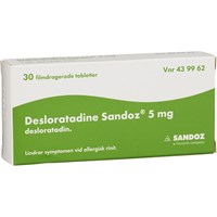 Desloratadine Sandoz tablett 5 mg 30 st - Apotek Hjärtat