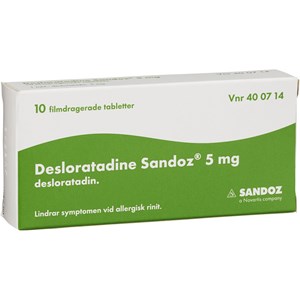 Desloratadine Sandoz filmdragerad tablett 5 mg 10 st