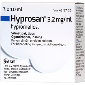 Hyprosan ögondroppar lösning 3,2 mg/ml 3x10 ml