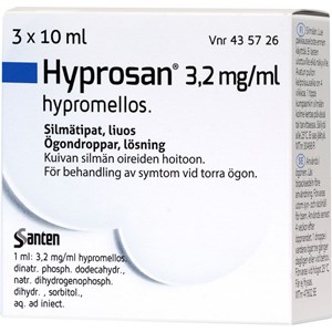 Hyprosan ögondroppar lösning 3,2 mg/ml 3x10 ml