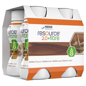 Resource 2,0 + fibre proteinrikt, med lösliga kostfiber kaffe 4x200milliliter