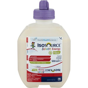 Isosource Junior Energy Fibre energirik med fibrer, för barn från 1 års ålder neutral 12x500milliliter