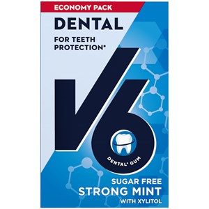 V6 Dental Care Strong Mint tuggummi 72g