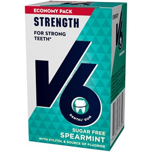 V6 Strength Spearmint tuggummi 70 g