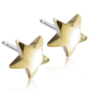Blomdahl Örhängen Star Golden Titanium