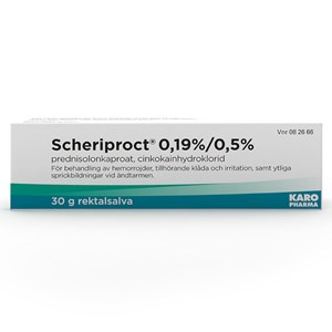 Scheriproct rektalsalva 0,19% / 0,5% 30 g