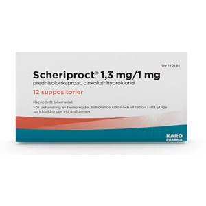 Scheriproct Suppositorium 1,3 mg/1 mg 12 st