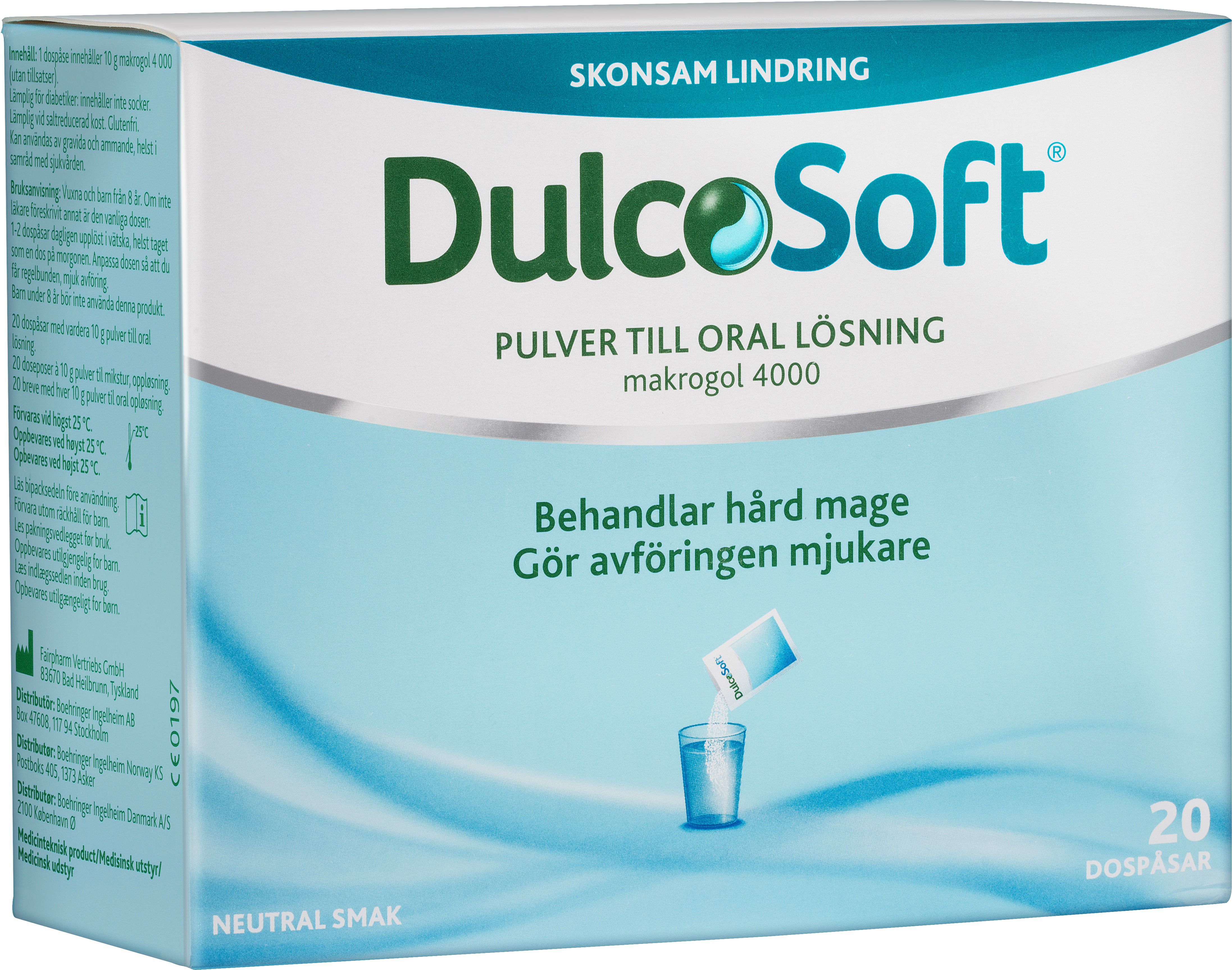 DulcoSoft pulver till oral lösning dospåse 20 st