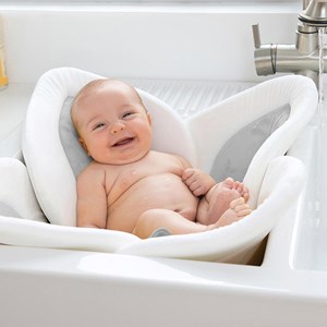 Blooming Bath Babybadstöd Grå 0+ månader