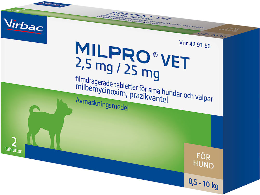 Milpro Vet för Hund 2,5 / 25 tabletter - Hjärtat