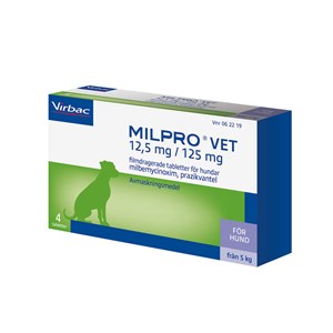 Milpro Vet för Hund 12,5 mg / 125 mg, 4 tabletter