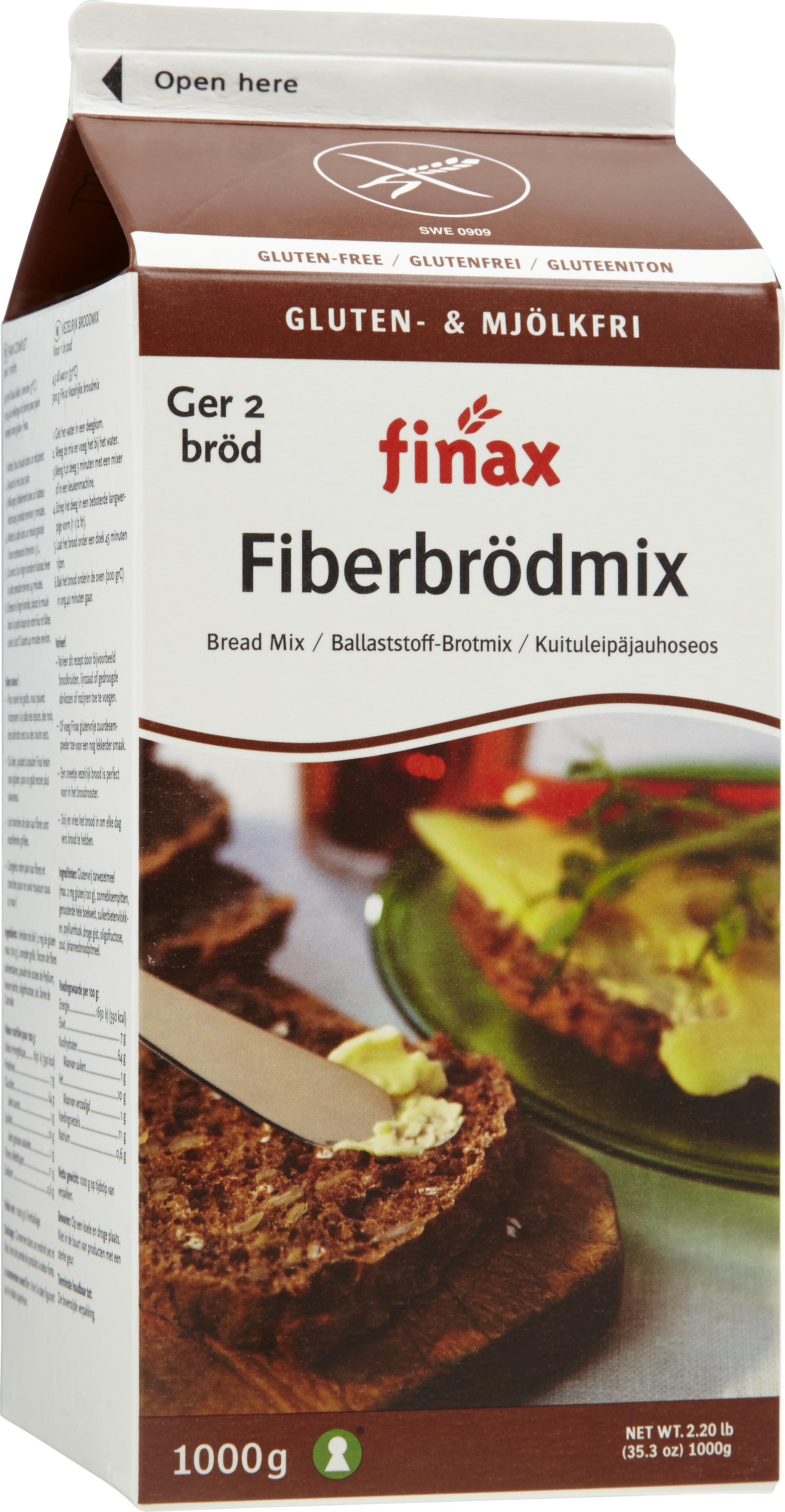 Finax Fiberbrödmix glutenfri 1 kg