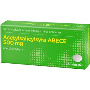 Acetylsalicylsyra ABECE 500 mg 30 tabletter