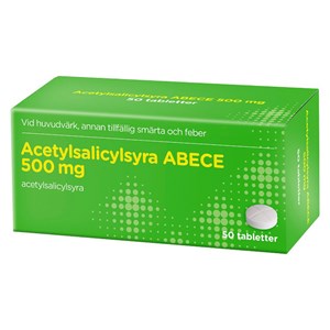 Acetylsalicylsyra ABECE 500 mg 50 tabletter