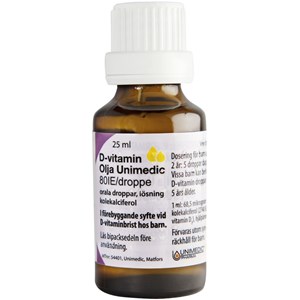 D-vitamin Olja Pharmaprim Orala droppar, lösning 80IE/droppe , 25ml 