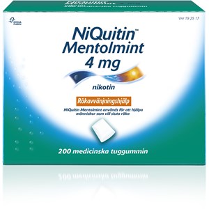 NiQuitin Mentolmint medicinskt tuggummi 4 mg 200 st