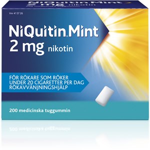 NiQuitin Mentolmint medicinskt tuggummi 2 mg 200 st