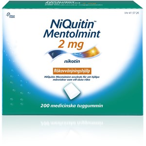 NiQuitin Mentolmint medicinskt tuggummi 2 mg 200 st