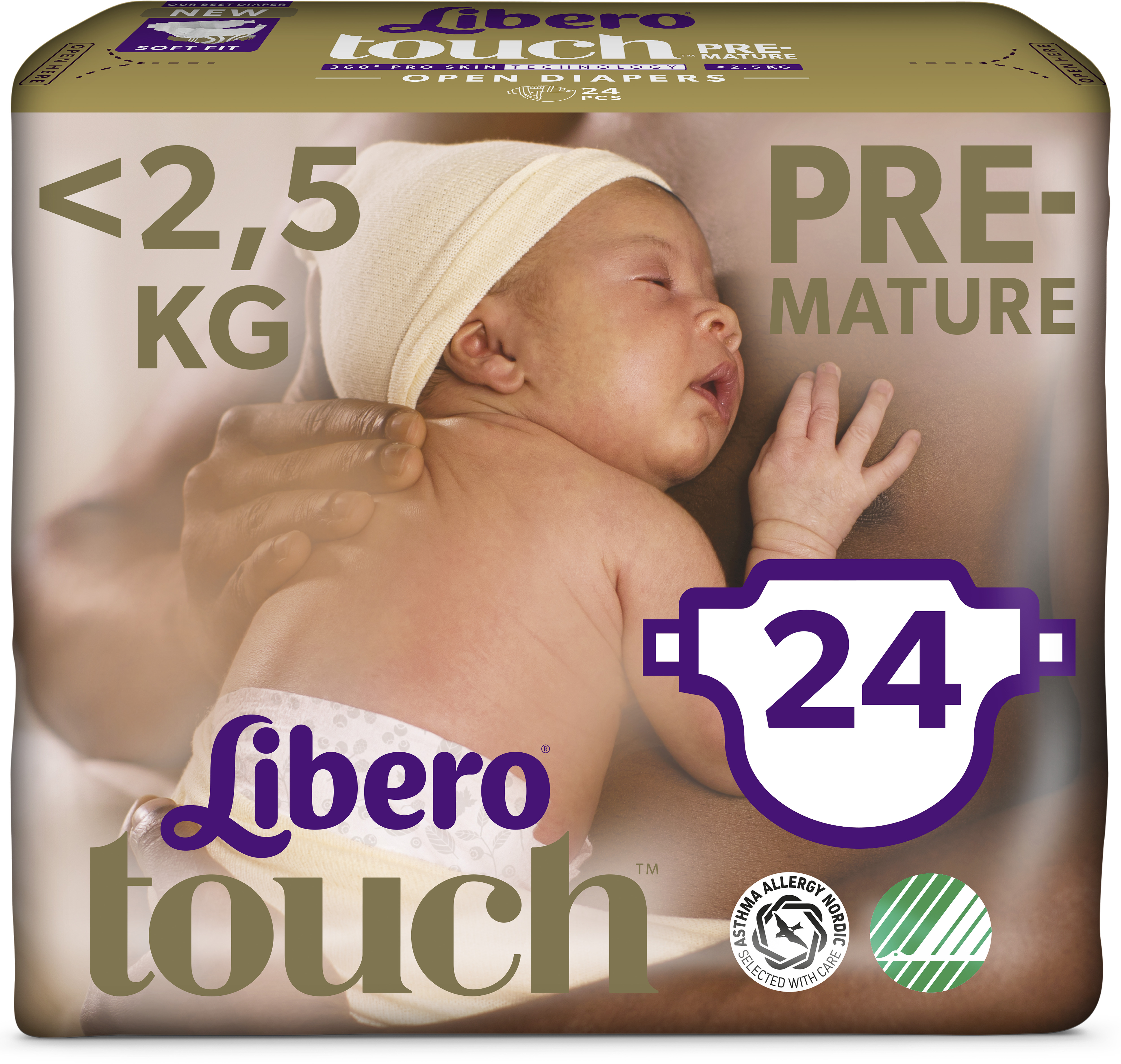 Libero Touch Premature Blöja Nyfödda 24-pack