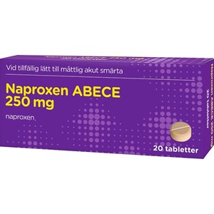 Naproxen ABECE tablett 250 mg 20 st