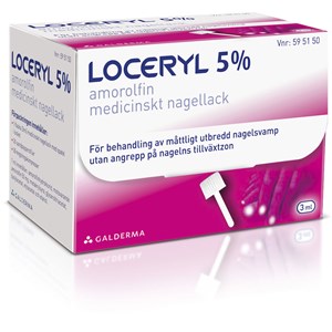 Loceryl® Medicinskt nagellack 5% Glasflaska (spatel i locket), 3ml (med tillbehör)