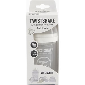 Twistshake Anti-Colic nappflaska 180 ml Vit/transparent