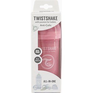 Twistshake Anti-Colic nappflaska 260 ml Pastell Rosa