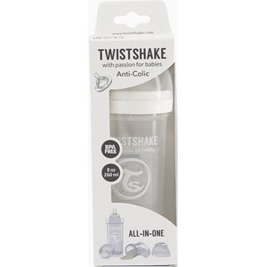 Twistshake Anti-Colic nappflaska 260 ml Vit/transparent
