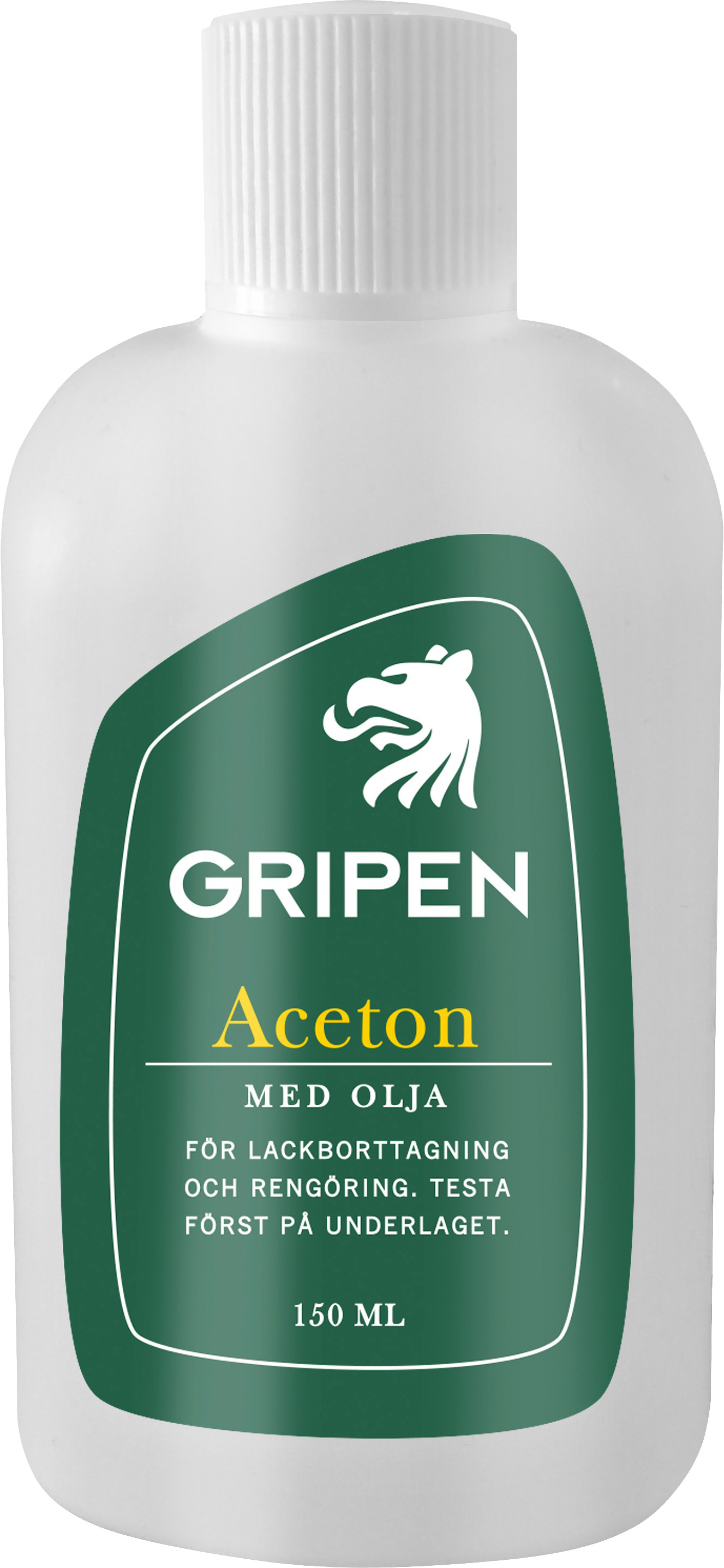 Flaska med kemisk aceton med olja från Gripen