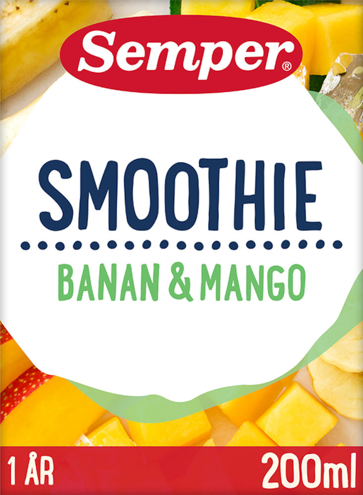 Semper Smoothie Banan Mango 1 år 200 ml