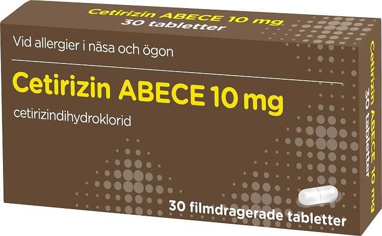 ABECE Cetirizin filmdragerad tablett 10 mg 30 st
