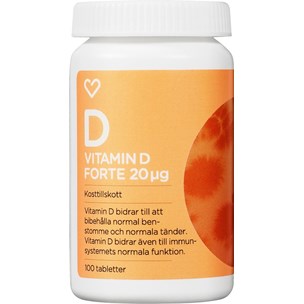 apotekhjartat.se | Hjärtats Vitamin D Forte 20 µg 100 st
