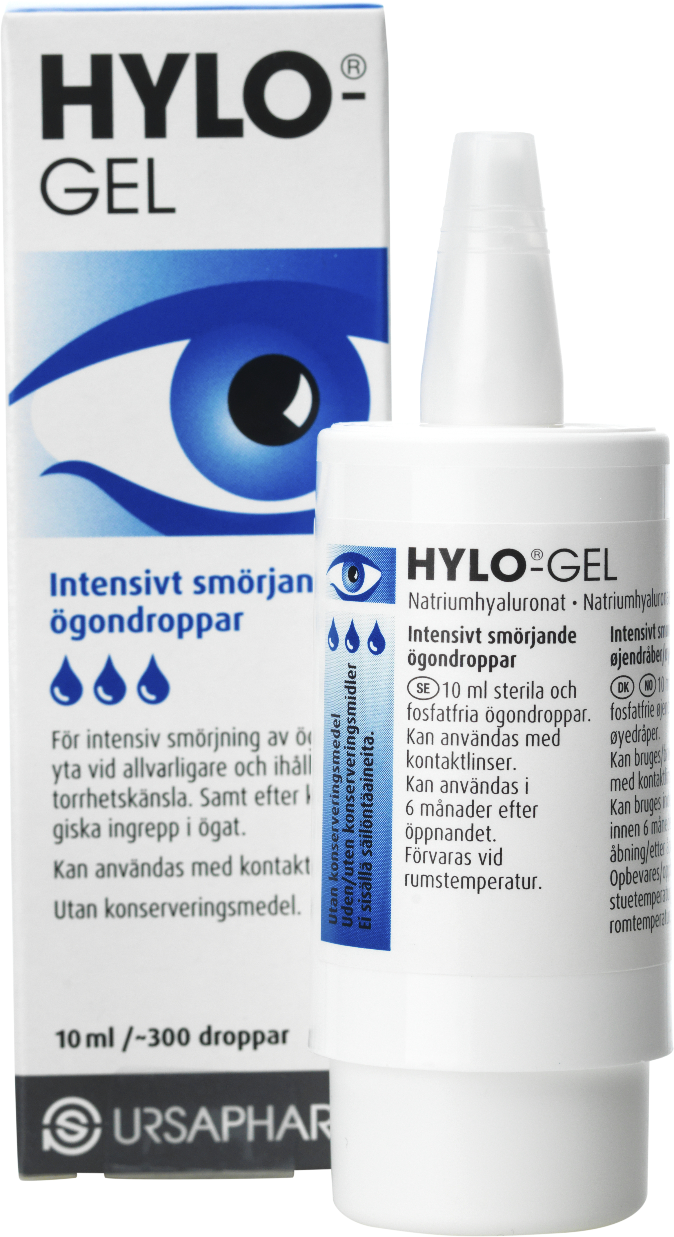 Hylo-Gel Smörjande Ögondroppar 10 ml