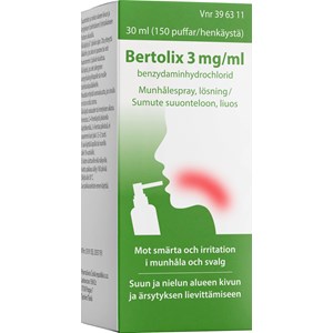Bertolix Munhålespray, lösning 3mg/ml Sprayflaska 30ml (150 puffar)